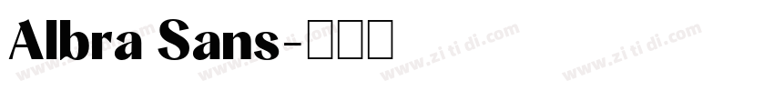 Albra Sans字体转换